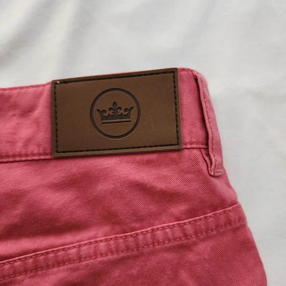 Peter Millar‎ Pima Cotton Dress Pants Cape Red Flat Front Size 38